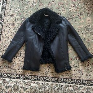 Faux leather jacket with faux fur lining - BB Dakota